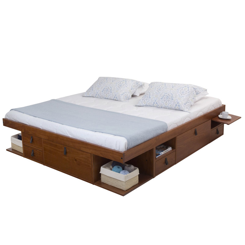Latitude Run® Pharr Solid Wood Low Profile Storage Platform Bed
